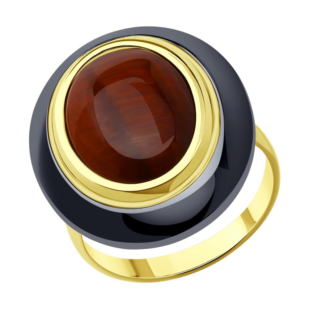 

Кольцо из серебра с тигровым глазом р. 19 Diamant 93-310-01694-1, 93-310-01694-1