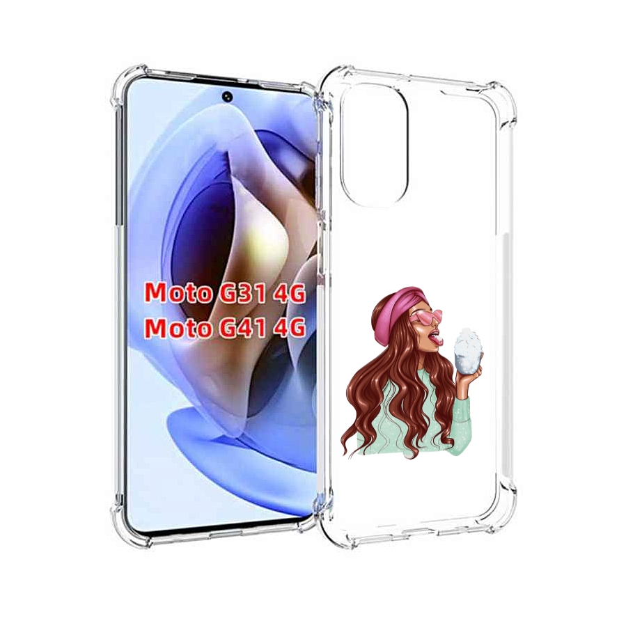 

Чехол MyPads любительница-снега женский для Motorola Moto G31 4G / G41 4G, Прозрачный, Tocco