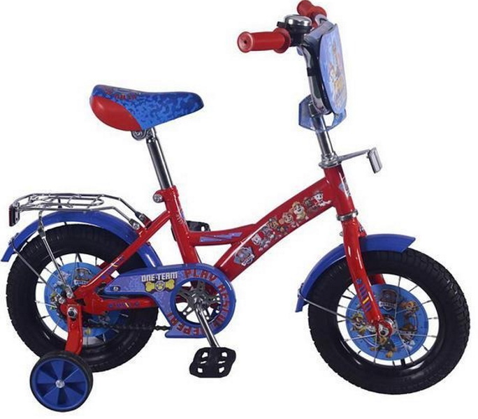 фото Велосипед 12" "щенячий патруль" сине-красный, детский арт st12076-gw paw patrol