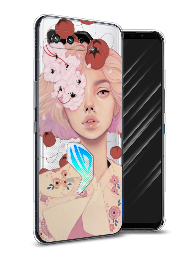 

Чехол Awog на Asus ROG Phone 5 "Цветочная анархия", Бежевый;розовый;красный, 44250-7