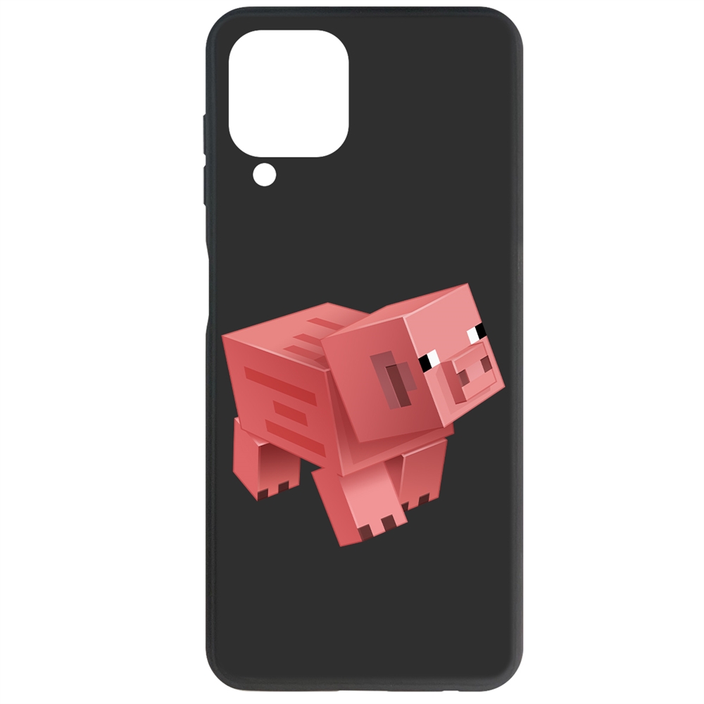 Чехол-накладка Софт Minecraft-Свинка для Samsung Galaxy A22/M22 (A225/M225)