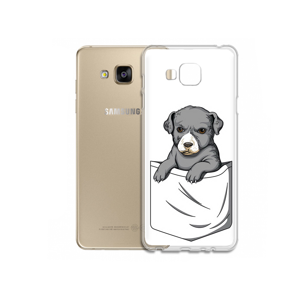 

Чехол MyPads Tocco для Samsung Galaxy J5 Prime собачка в кармане (PT66772.570.611), Прозрачный, Tocco