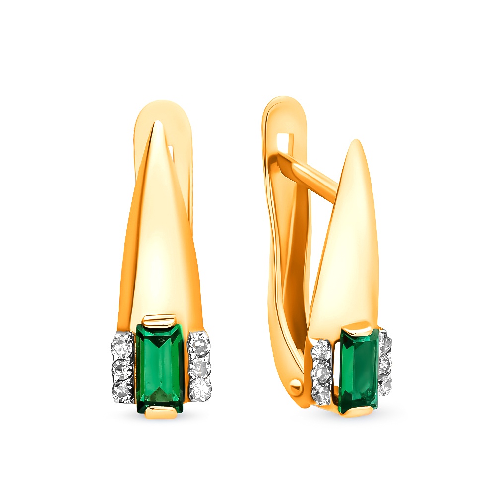 

Серьги из красного золота с изумрудом, бриллиантом 585Gold 102004475, 102004475