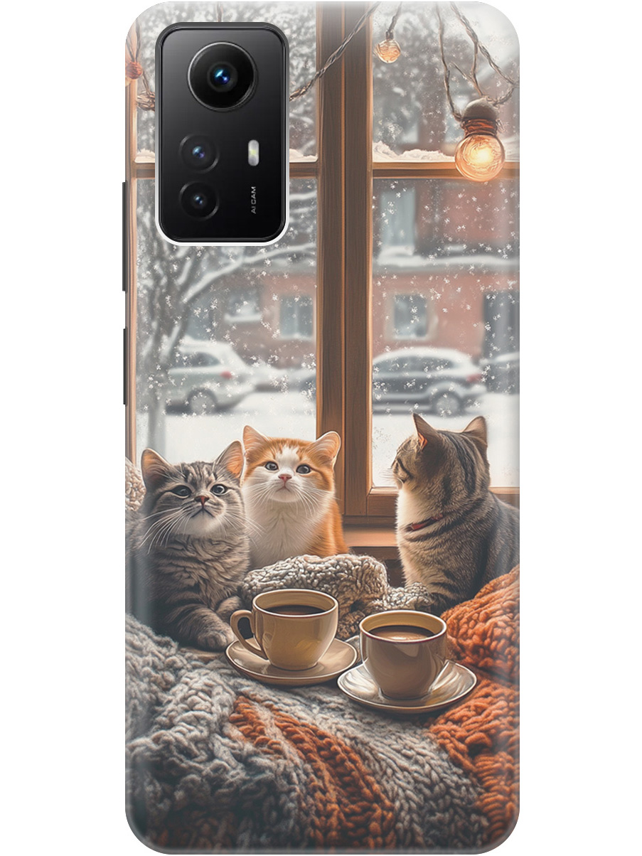 

Силиконовый чехол на Xiaomi Redmi Note 12s с принтом "Котики на подоконнике", Прозрачный;бежевый;белый;желтый;серый, 778676912