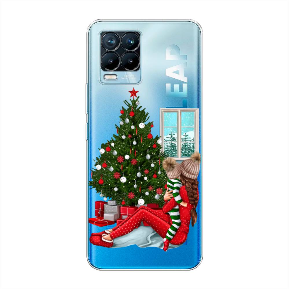 

Чехол на Oppo Realme 8 "Новый год с мамой", Красный;зеленый;голубой, 255550-6