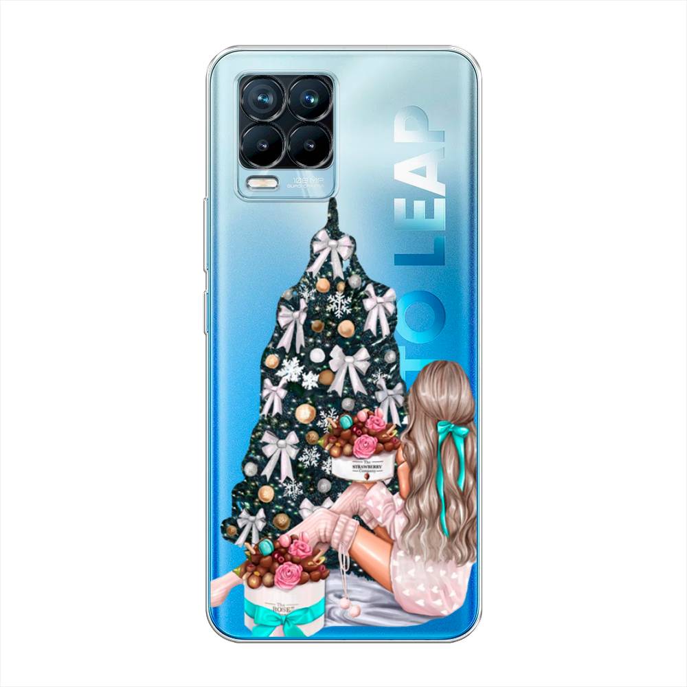 

Чехол на Oppo Realme 8 "New Year", Зеленый;бежевый;голубой, 255550-5