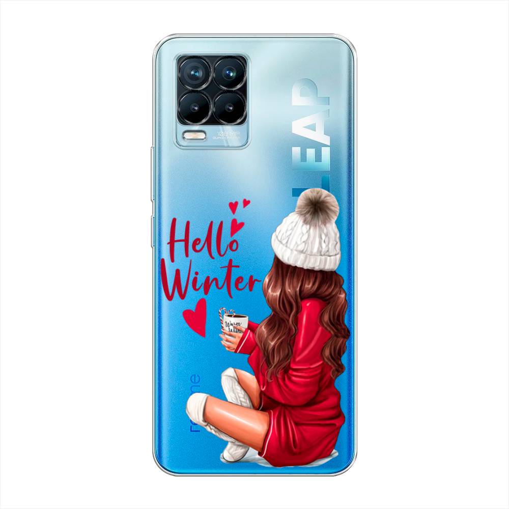 

Чехол на Oppo Realme 8 "Hello winter", Красный;белый;коричневый, 255550-5
