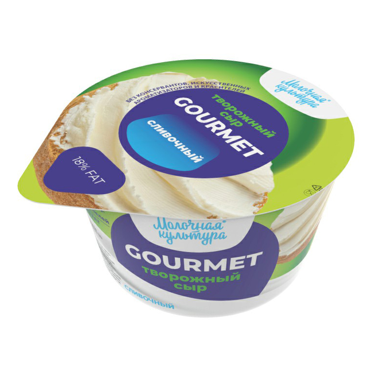 

Творожный сыр Молочная Культура Gourmet Сливочный 60% 130 г