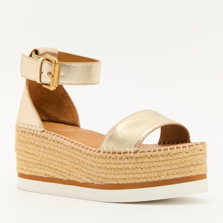 

Эспадрильи женские See by Chloe SB32201A золотистые 38 EU, Золотистый, SB32201A