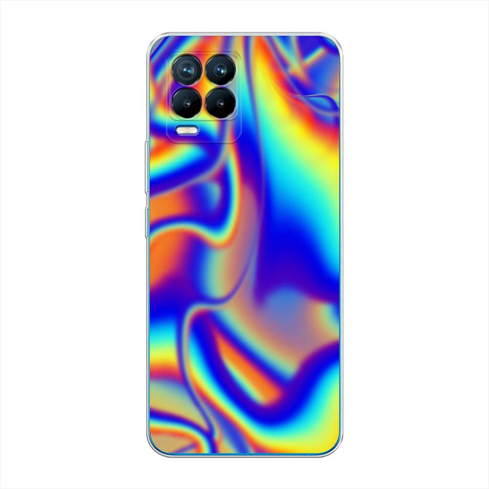 

Чехол на Oppo Realme 8 "Яркая голограмма", Разноцветный, 255550-3