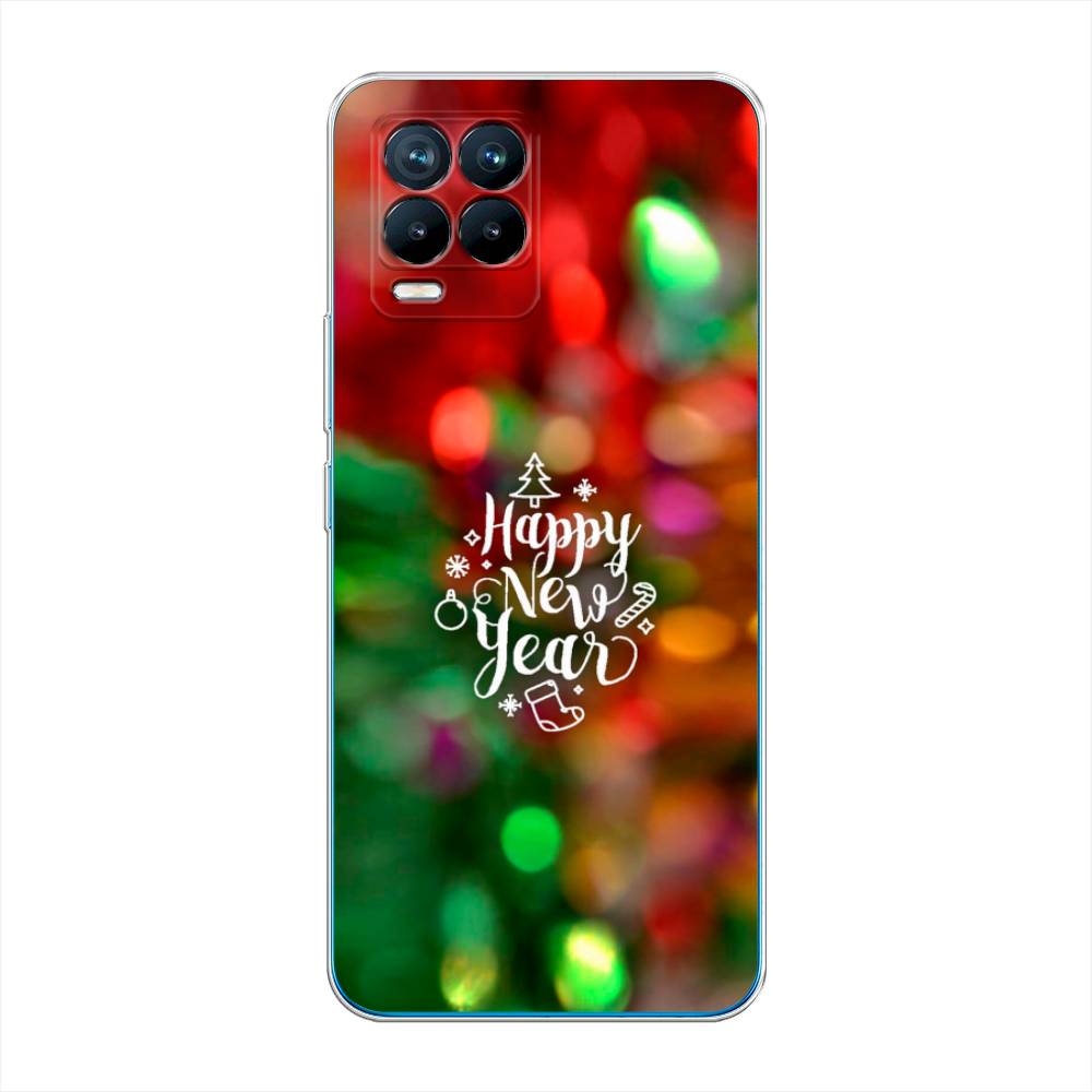

Чехол на Oppo Realme 8 "Новый Год на елке", Зеленый;красный;желтый, 255550-5
