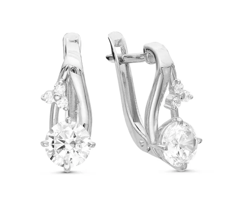 

Серьги из серебра Argentum Z2-9415в, фианит, Z2-9415в