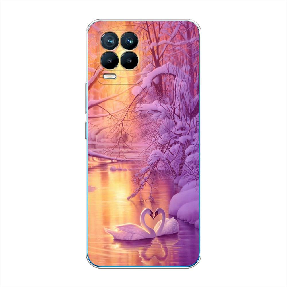 

Чехол на Oppo Realme 8 "Зима 1", Фиолетовый;желтый, 255550-2