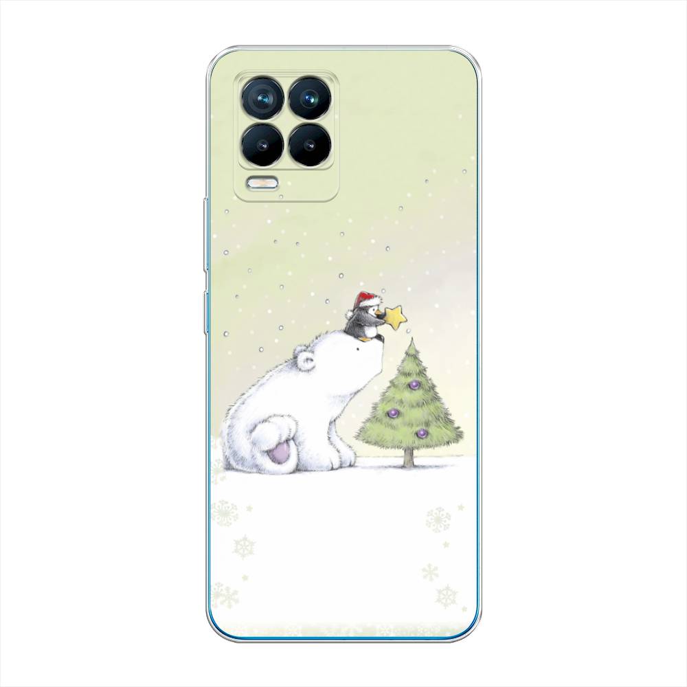 

Чехол на Oppo Realme 8 "Украшение елки", Белый;бежевый, 255550-5