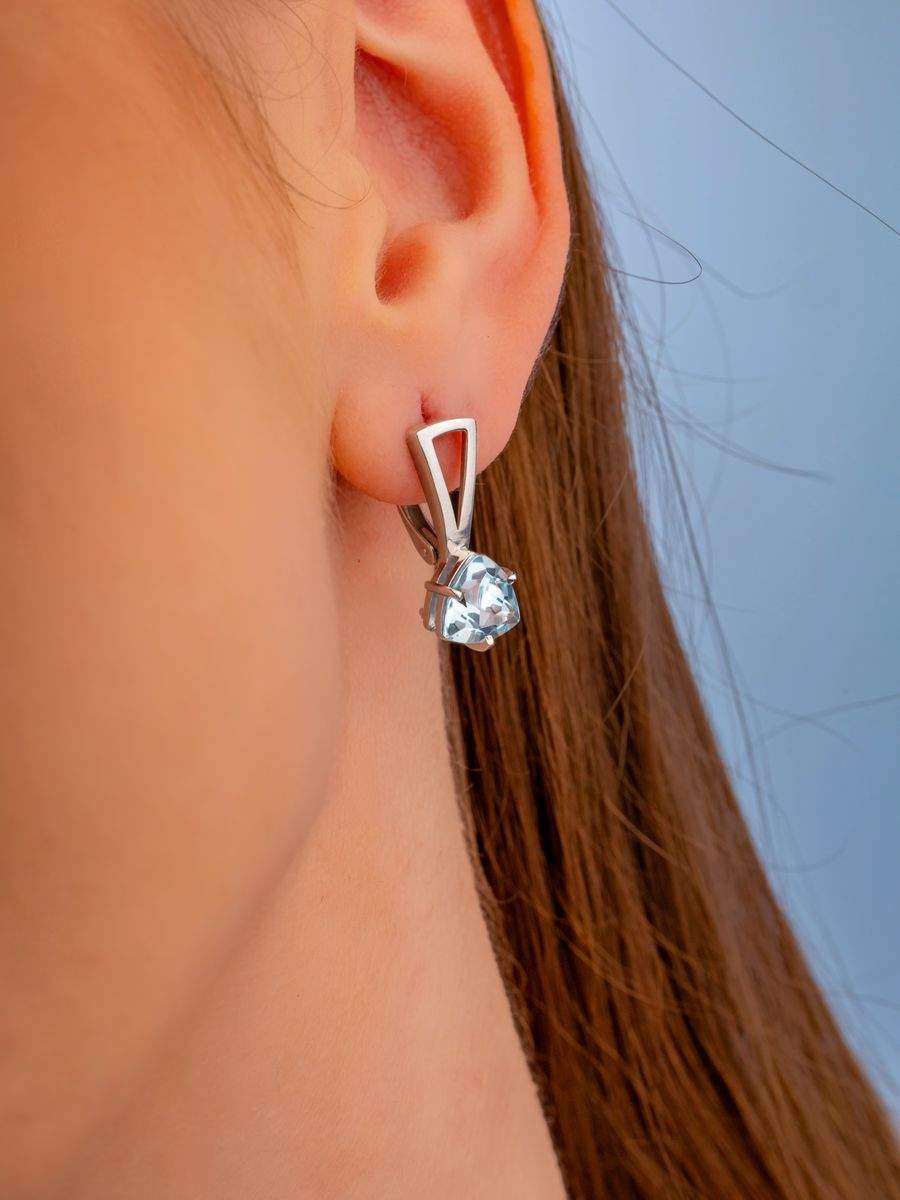 

Серьги из серебра Argentum Z2-8369, топаз, Z2-8369