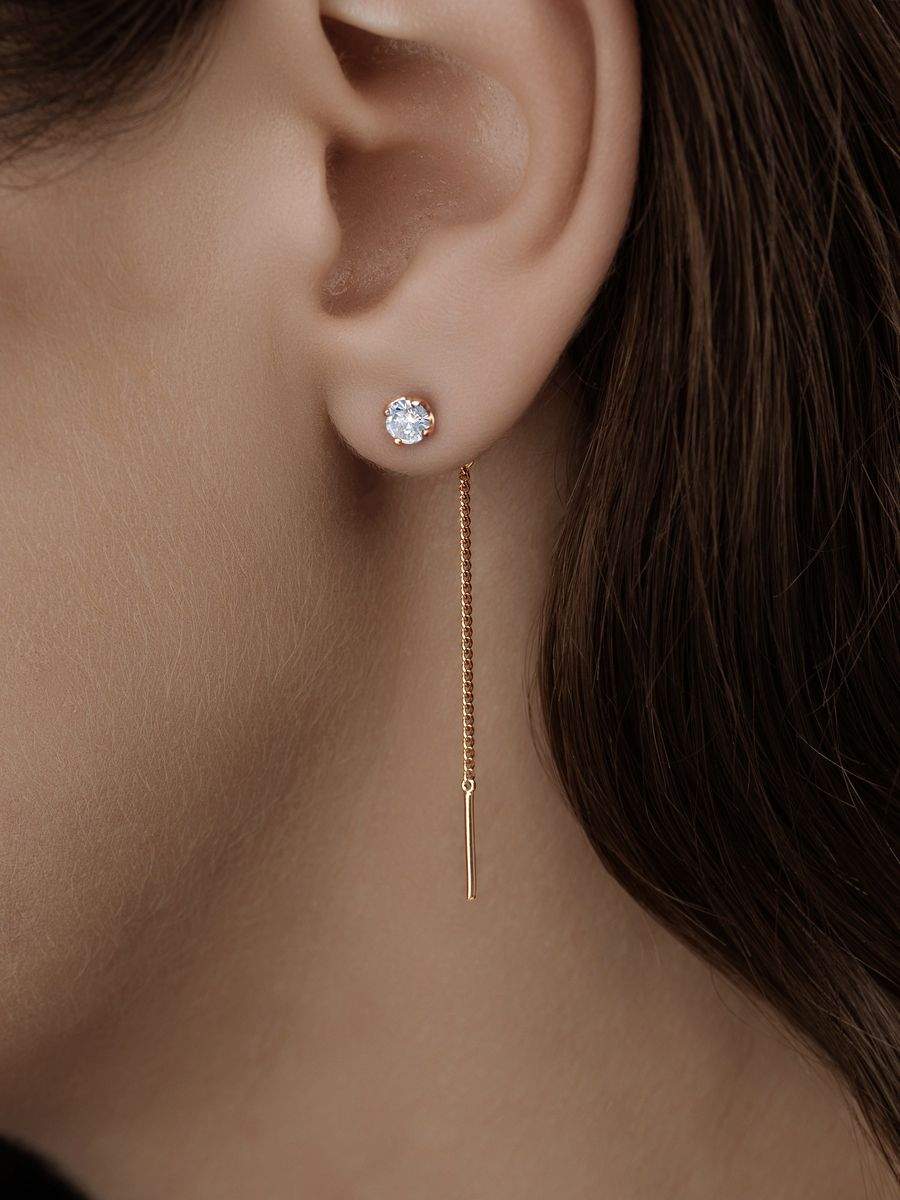 

Серьги из серебра Argentum Z2-11031з, фианит, Z2-11031з