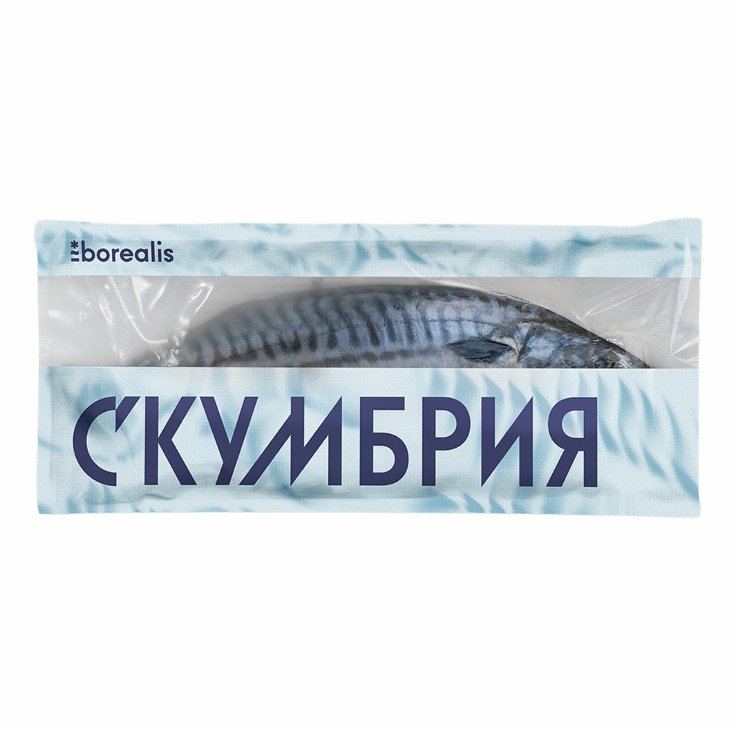 

Скумбрия Borealis замороженная непотрошеная тушка 1 кг