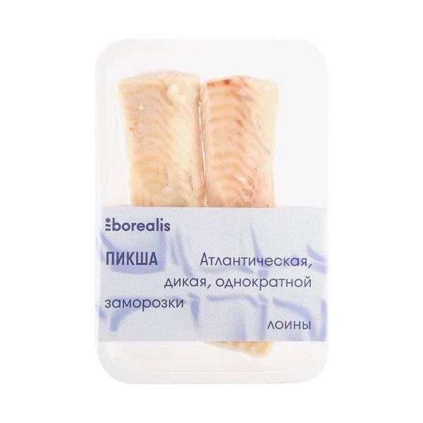 

Пикша Borealis замороженная без кожи филе 400 г