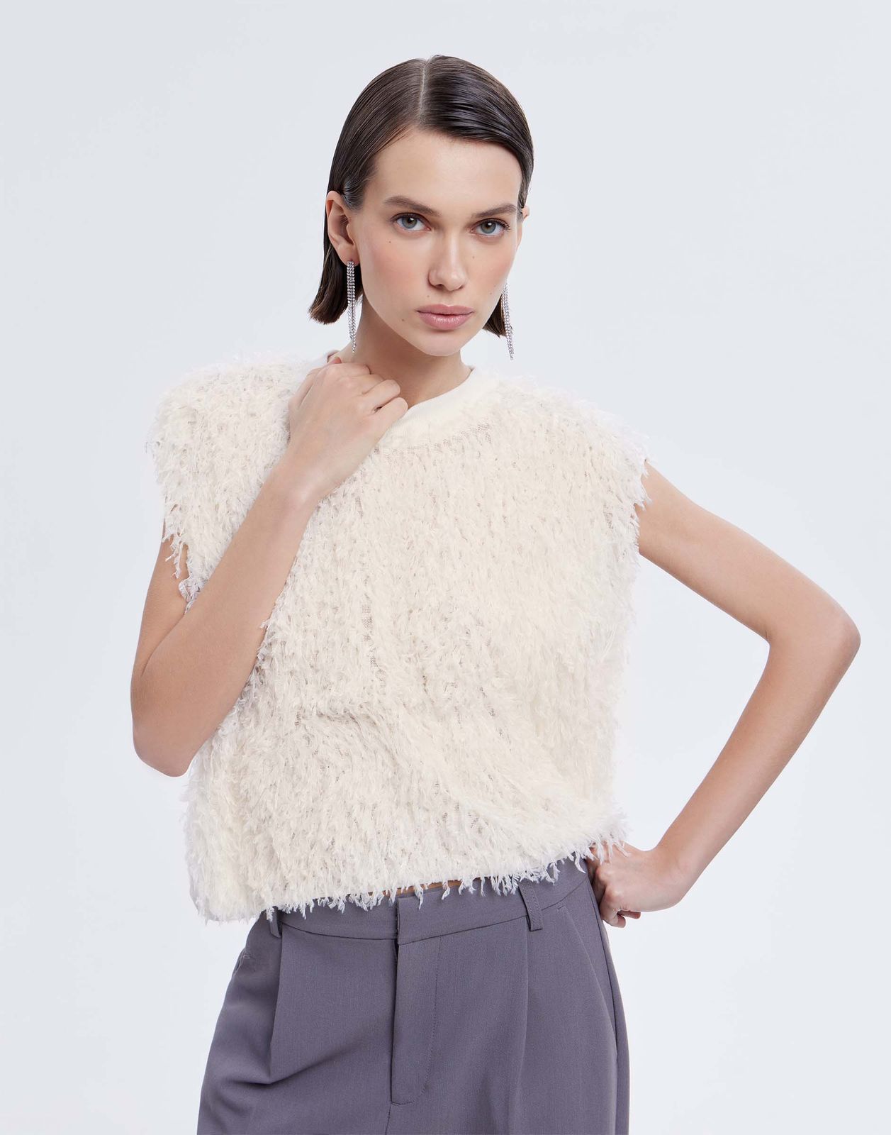 

Топ женский Gloria Jeans GKT024956 молочный XS/164, Белый, GKT024956