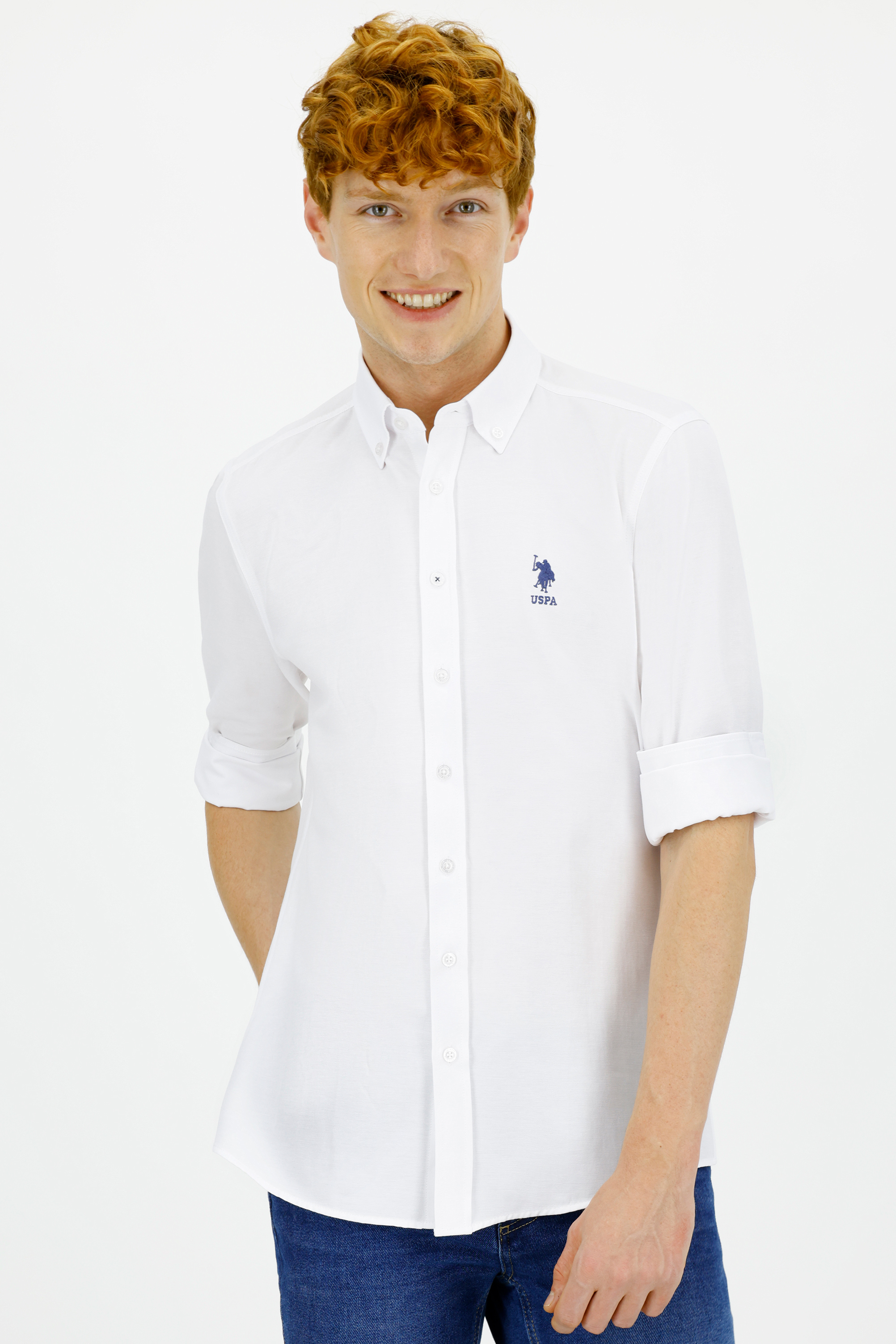 

Рубашка мужская U.S. POLO Assn. G081GL0040GOX021K белая L, G081GL0040GOX021K