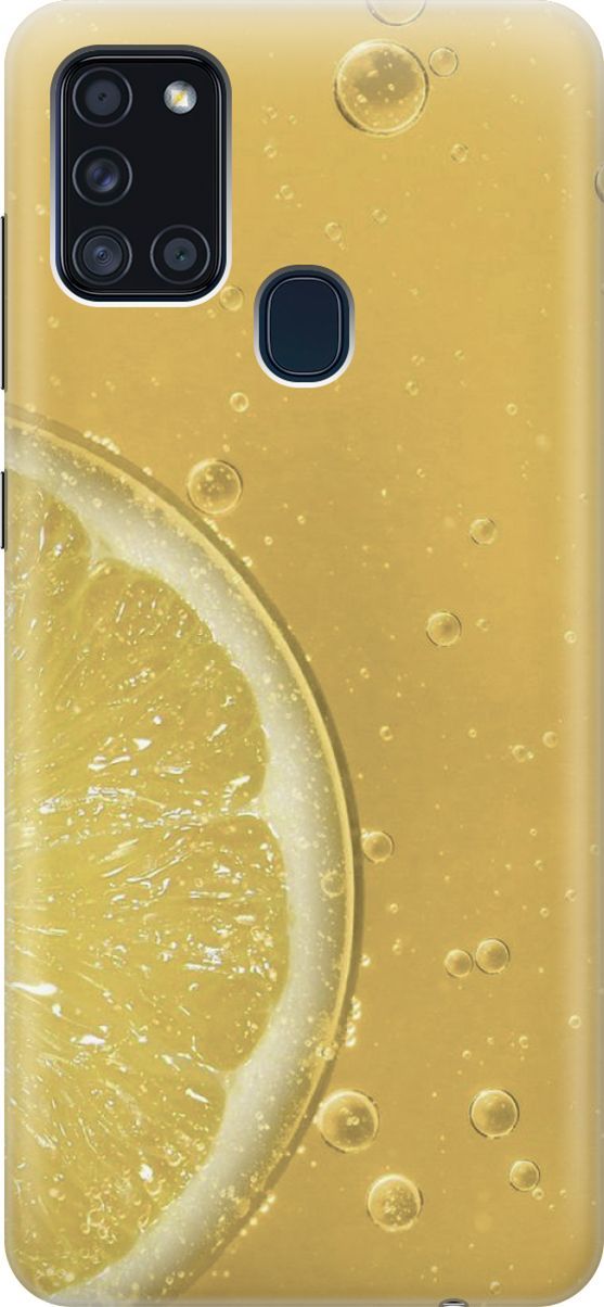 

Силиконовый чехол на Samsung Galaxy A21s "Лимонад", Белый;желтый, 2845