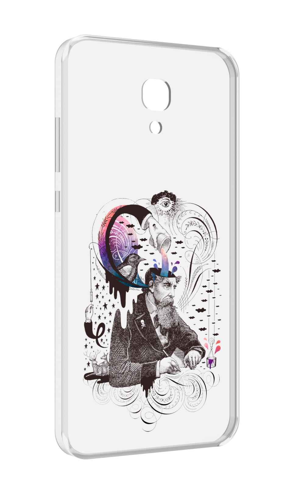 

Чехол MyPads абстракция думающий мужчина для Meizu M6 (M711Q), Прозрачный, Tocco