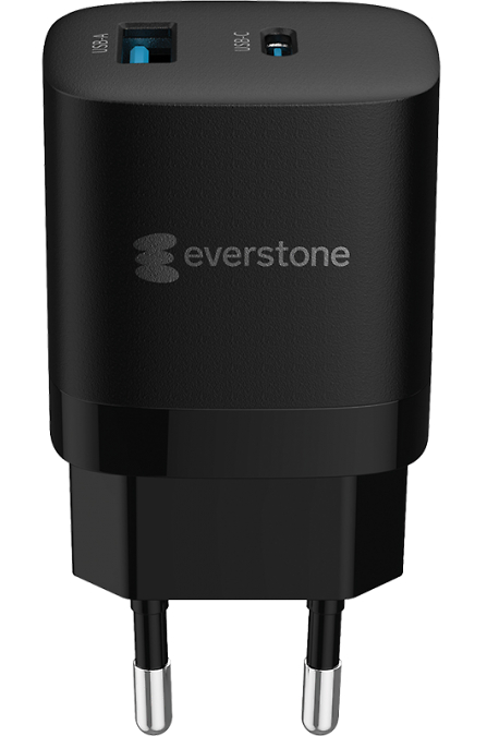 Зарядное устройство сетевое Everstone EV-AC-PD30QC GaN 33W QC3.0 USB, PPS PD Type-C