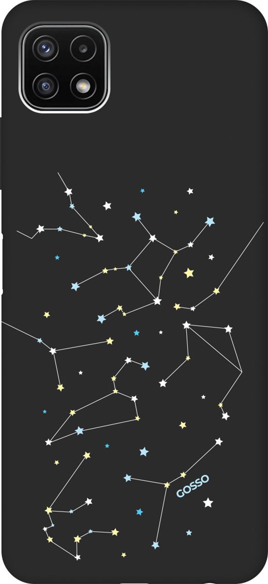 

Матовый чехол на Samsung Galaxy A22s 5G "Constellations" черный, Черный;белый, 3917