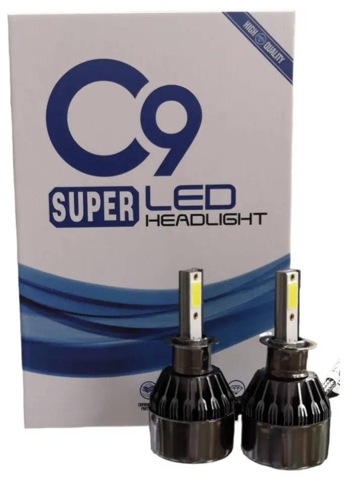 

Светодиодные лампы Led HEADLIGHT C9 Super HB4 6000k, 6000 lm, 36w, 8-48V, комплект 2 шт.