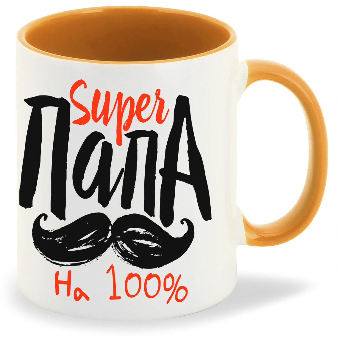

Кружка CoolPodarok Прикол Семья Super папа на 100, Прикол Семья Super папа на 100