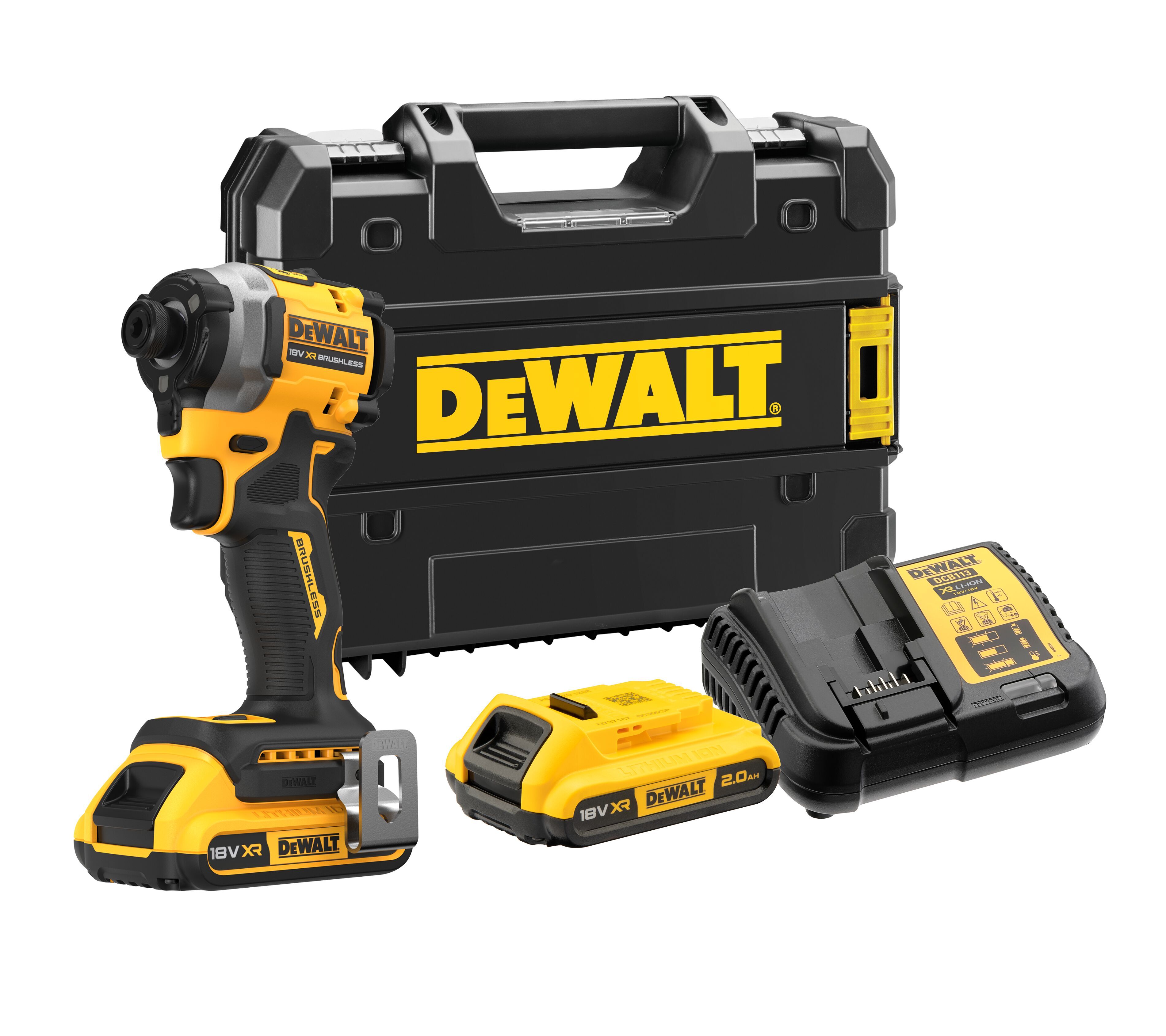 Аккумуляторный шуруповерт DEWALT DCF850D2T, 18 В с 2 АКБ 2 АЧ и ЗУ, в кейсе TSTAK