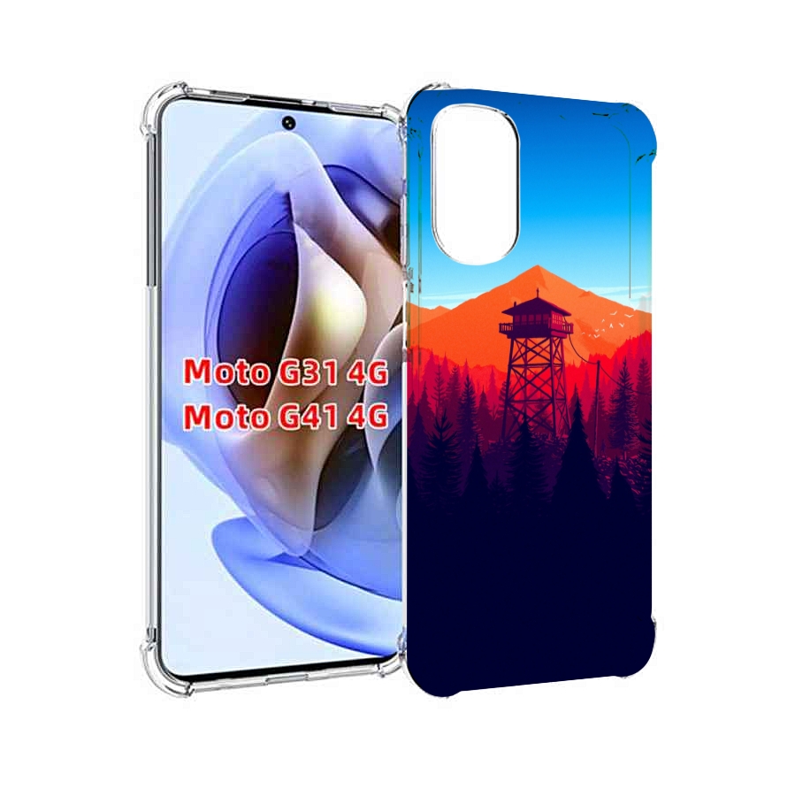 

Чехол MyPads лес с оранжевыми горами для Motorola Moto G31 4G / G41 4G, Прозрачный, Tocco