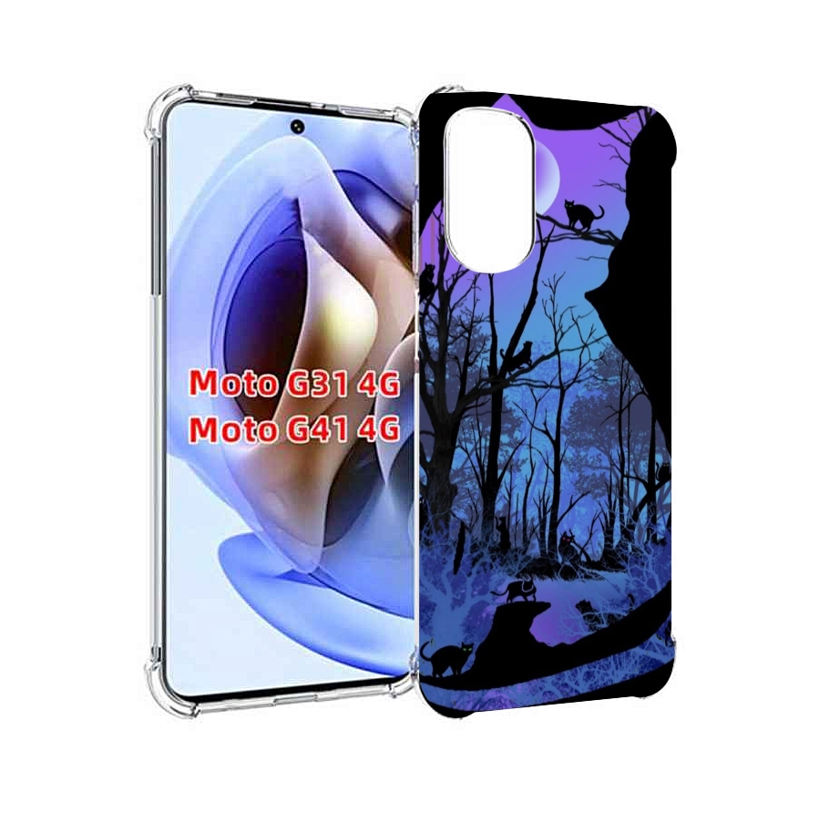 

Чехол MyPads лес внутри кота для Motorola Moto G31 4G / G41 4G, Прозрачный, Tocco