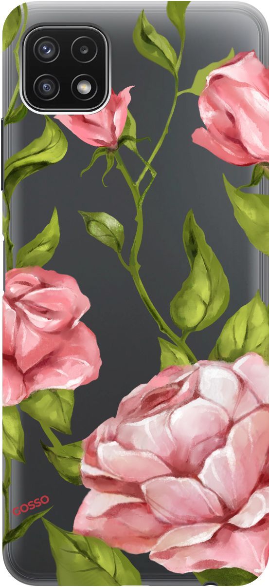 

Чехол на Samsung Galaxy A22s 5G "Amazing Roses" прозрачный, Прозрачный;белый, 3916