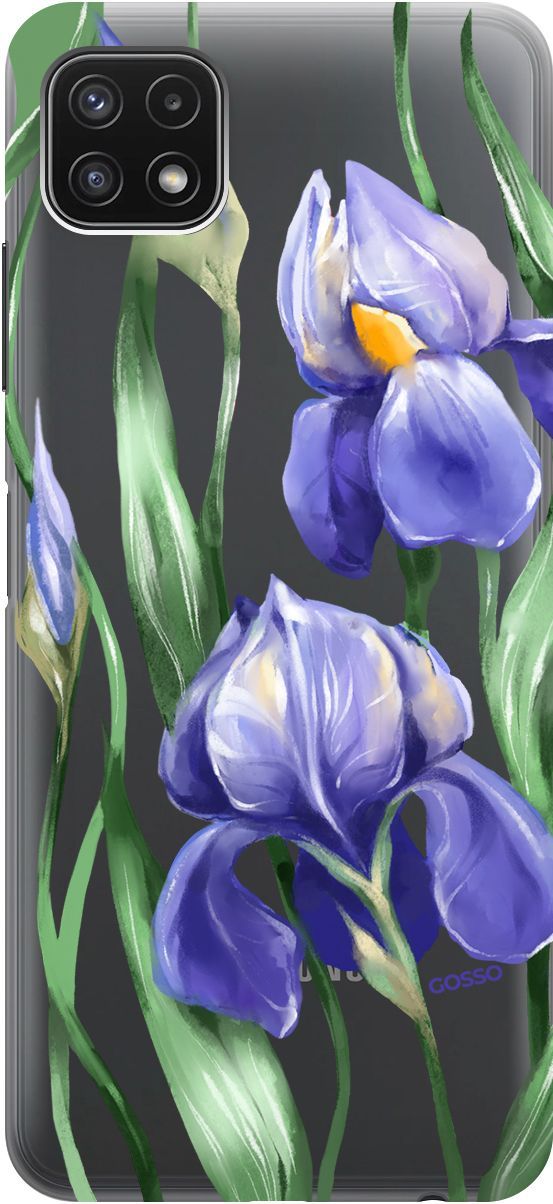 

Чехол на Samsung Galaxy A22s 5G "Amazing Irises" прозрачный, Прозрачный;белый, 3916