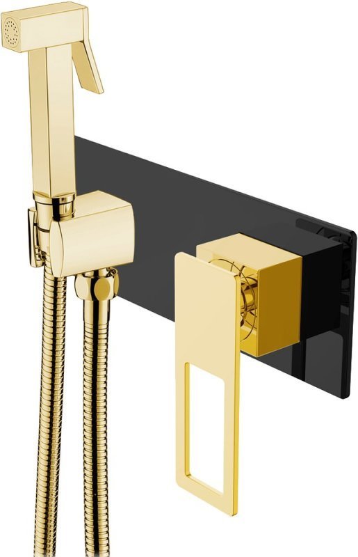 

Гигиенический душ Boheme Q 147-BG со смесителем, С ВНУТРЕННЕЙ ЧАСТЬЮ, Золотистый;черный