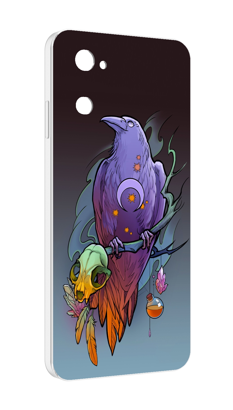 

Чехол MyPads фиолетовый ворон на ветке для UleFone Note 12 / Note 12P, Прозрачный, Tocco