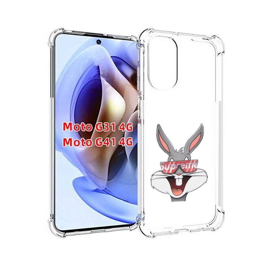 

Чехол MyPads крутой-заяц для Motorola Moto G31 4G / G41 4G, Прозрачный, Tocco