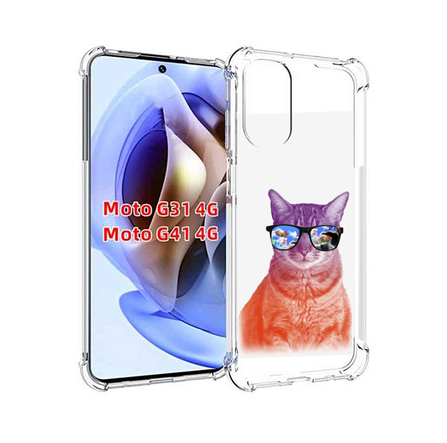 

Чехол MyPads крутой кот-2 для Motorola Moto G31 4G / G41 4G, Прозрачный, Tocco