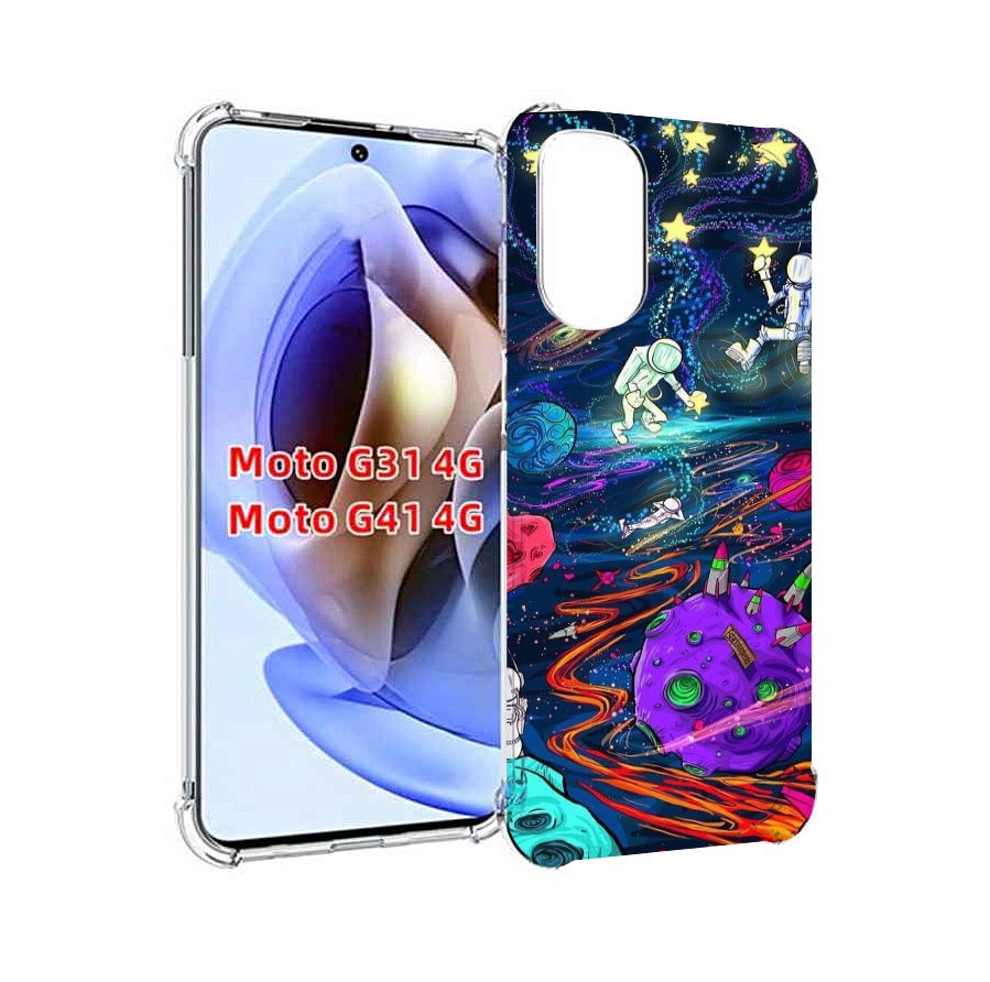 

Чехол MyPads красочный космос для Motorola Moto G31 4G / G41 4G, Прозрачный, Tocco