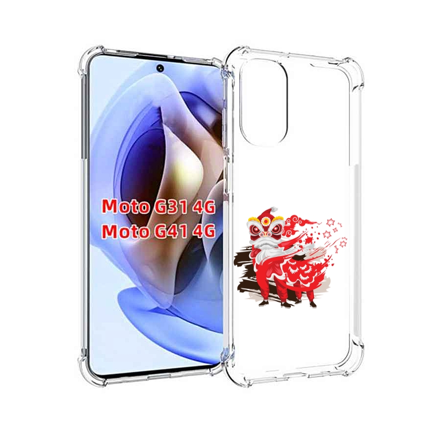 

Чехол MyPads красный-карнавал для Motorola Moto G31 4G / G41 4G, Прозрачный, Tocco