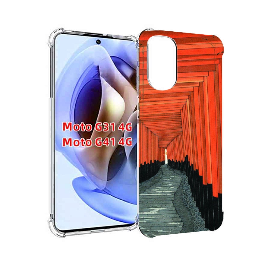 

Чехол MyPads красный коридор для Motorola Moto G31 4G / G41 4G, Прозрачный, Tocco