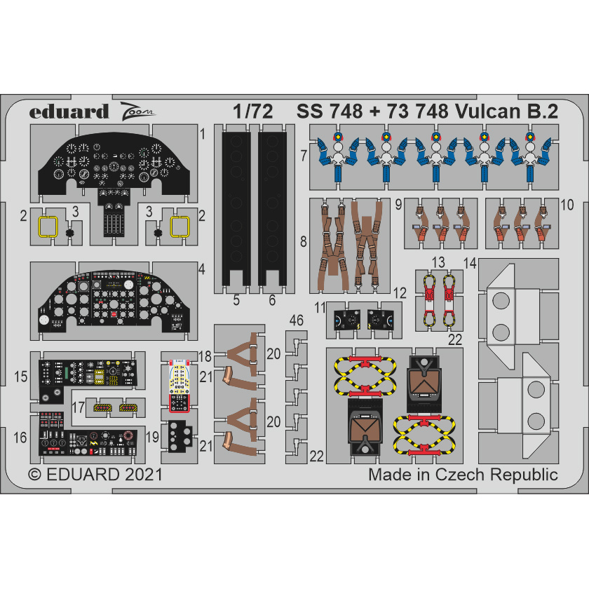 

SS748 Eduard 1/72 Фототравление для Vulcan B.2