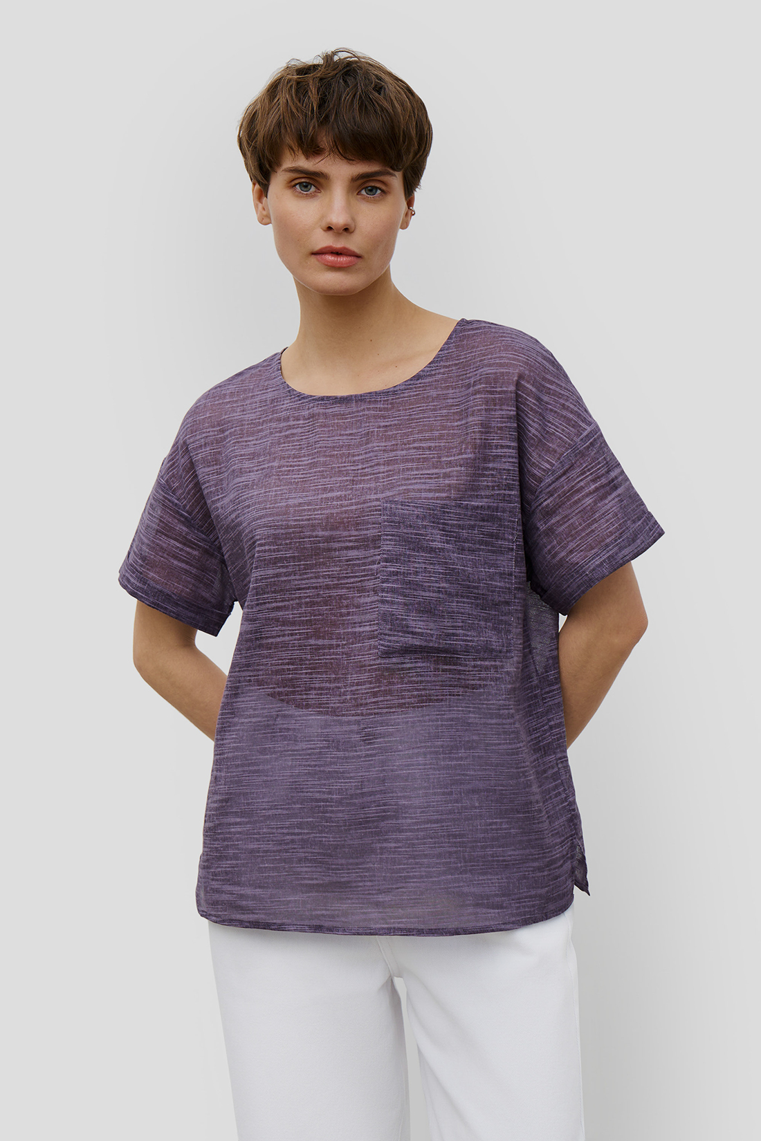 

Блуза женская Baon B1923017 фиолетовая 2XL, Фиолетовый, B1923017