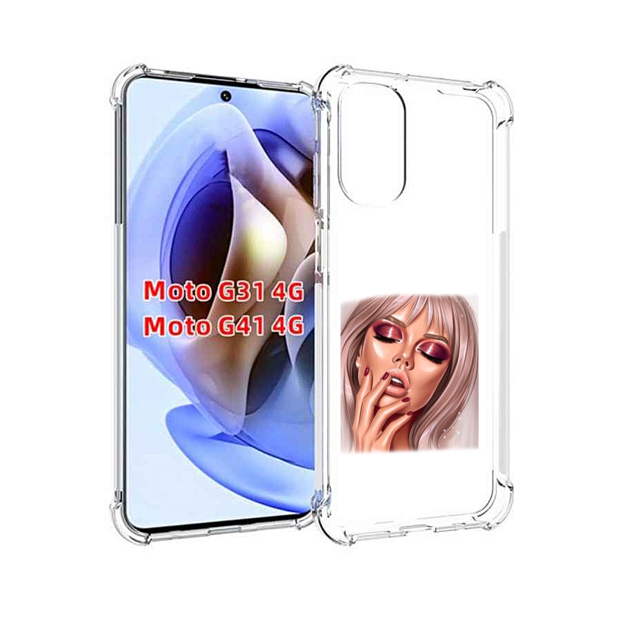 

Чехол MyPads красивый-портрет-девушки женский для Motorola Moto G31 4G / G41 4G, Прозрачный, Tocco