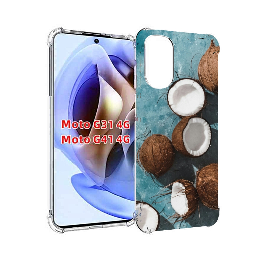 

Чехол MyPads красивые-кокосы для Motorola Moto G31 4G / G41 4G, Прозрачный, Tocco