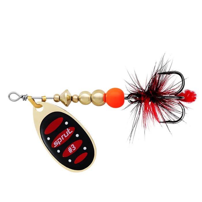 

Блесна Вращающаяся Sprut Alba Ball System #3 GBKR, Золотистый;черный;красный, Alba Ball