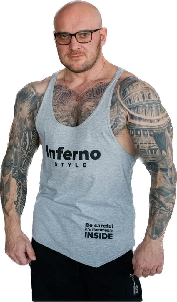 

Майка мужская INFERNO style М-004-002 серая 2XL, Серый, М-004-002