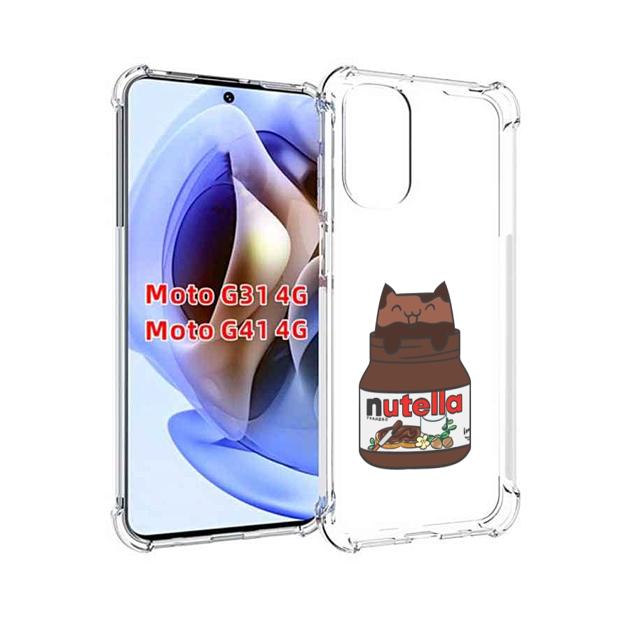 

Чехол MyPads кошечка-в-нутелле для Motorola Moto G31 4G / G41 4G, Прозрачный, Tocco