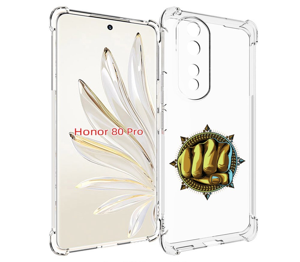 

Чехол MyPads кулак для Honor 80 Pro, Прозрачный, Tocco